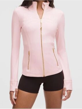 Lululemon Define Jacket Nulu in Blissful Pink & Gold Zipper